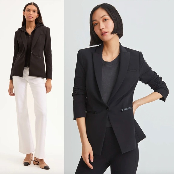Veronica Beard Iconic Scuba Dickey Jacket Black - Picture 1 of 7